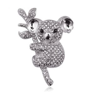 Crystal Pave Koala Brooch